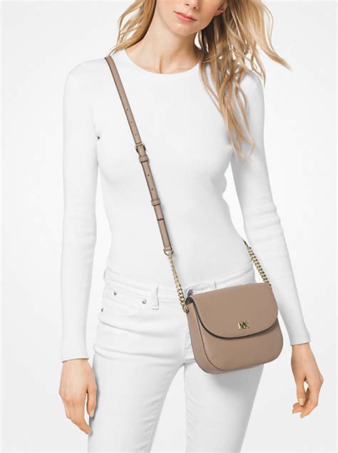 michael kors mott pebbled leather dome crossbody admiral|Mott Leather Dome Crossbody Bag – Michael Kors .